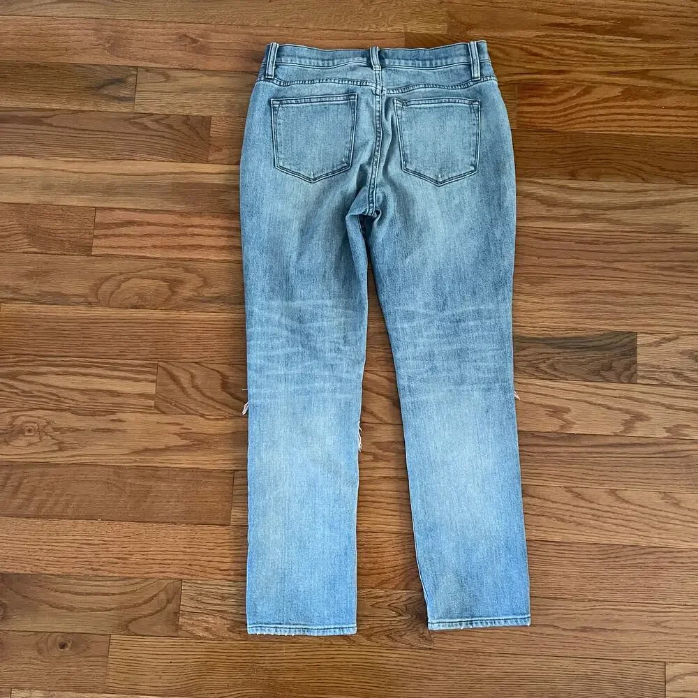 J. Crew Slim Boyfriend Jean Womens 26 Cedar Wash Blue Straight Leg Denim H6411